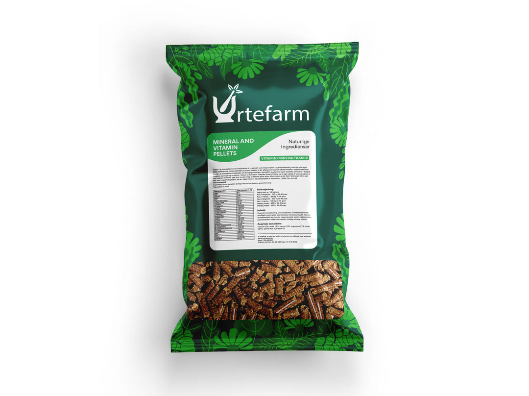 Urtefarm vitaminer/minerale pellets med urter